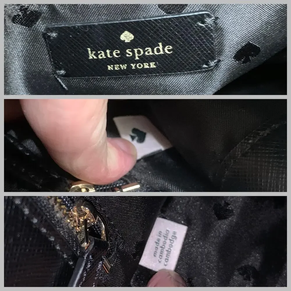 KATE SPADE Black Saffiano Leather STACI Structured Satchel w/XBody Strap